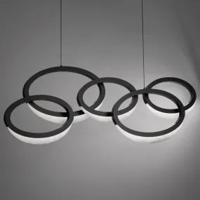 LED Chandelier from the Orion Collection in Black Finish by Modern Forms