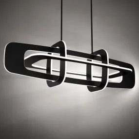LED Linear Pendant from the Vesta Collection in Black Finish by Modern Forms