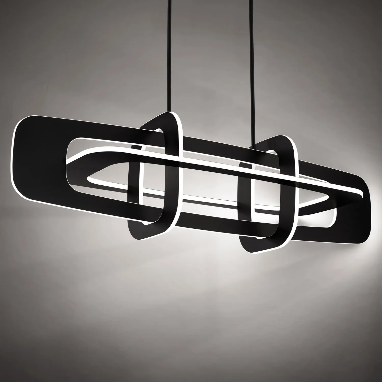 LED Linear Pendant from the Vesta Collection in Black Finish by Modern Forms