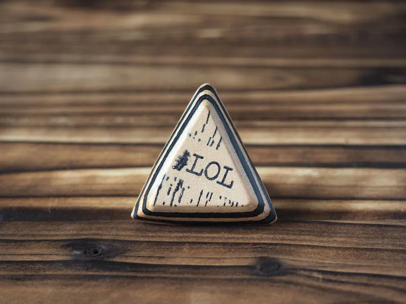 LOL Laugh Out Loud Leather Ring #Black