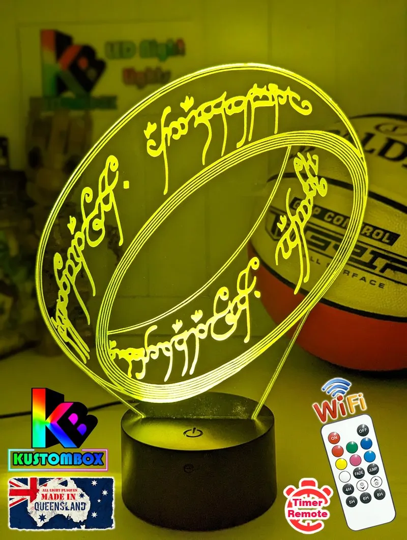 Lord of the Rings My Precious Ring 3D LED Night Light Lamp