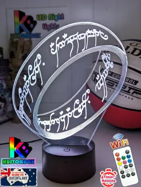 Lord of the Rings My Precious Ring 3D LED Night Light Lamp