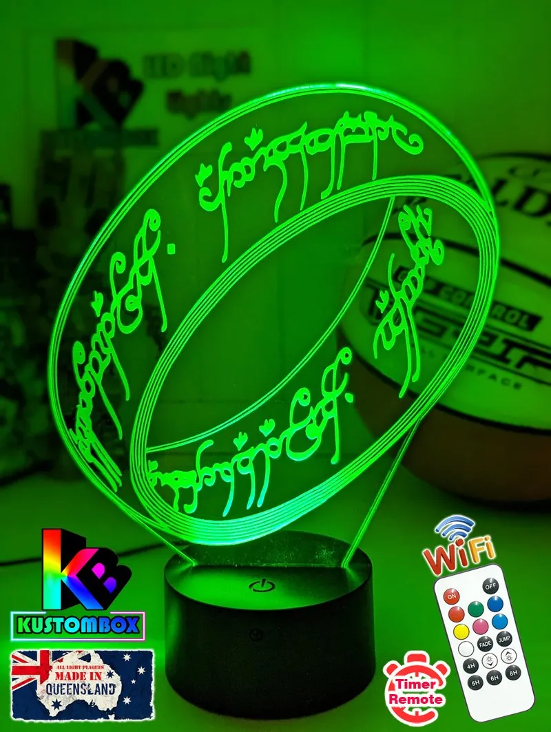 Lord of the Rings My Precious Ring 3D LED Night Light Lamp