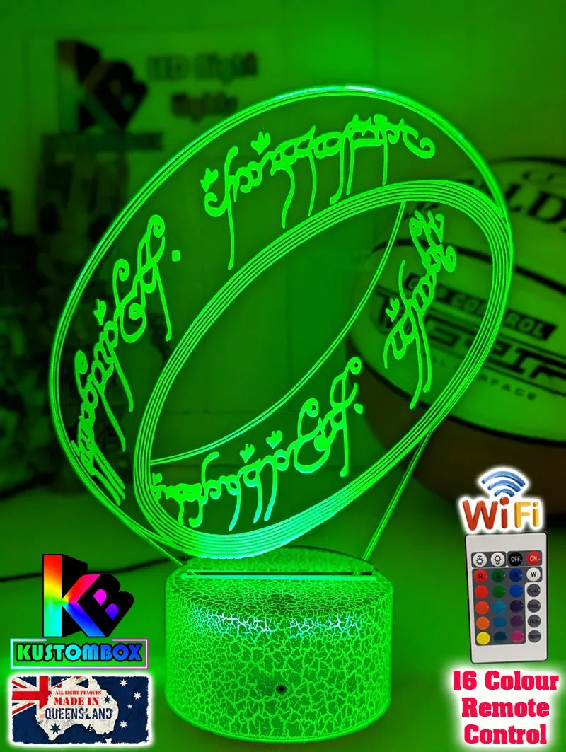 Lord of the Rings My Precious Ring 3D LED Night Light Lamp