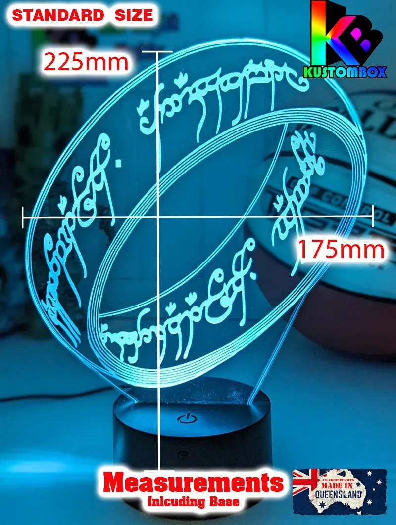 Lord of the Rings My Precious Ring 3D LED Night Light Lamp