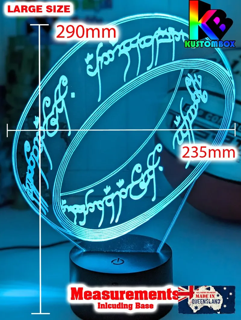 Lord of the Rings My Precious Ring 3D LED Night Light Lamp