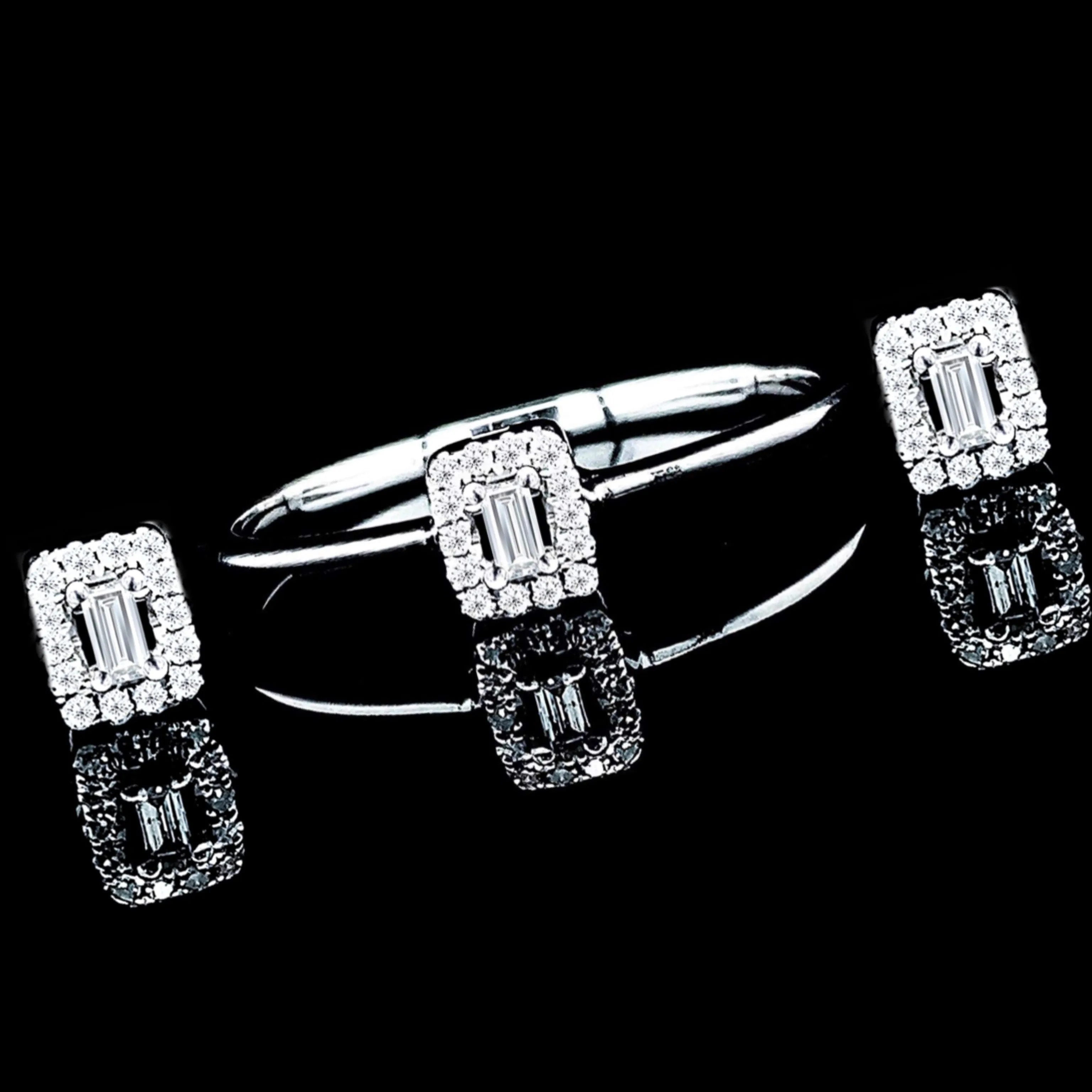 #LVNA2024 | Classic Emerald Halo Diamond Jewelry Set 14kt