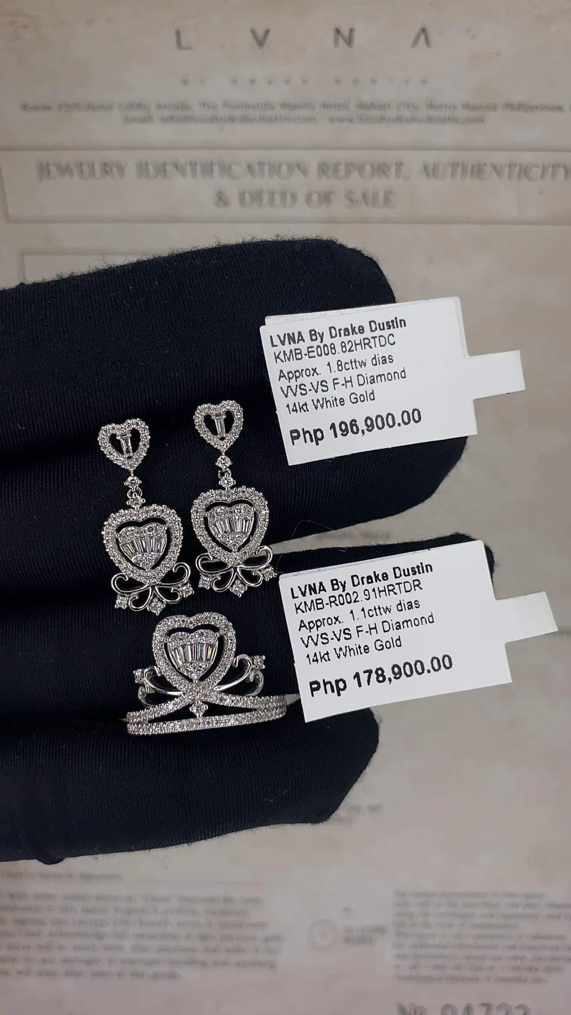 #LVNA2024 | Heart Deco Diamond Jewelry Set 14kt