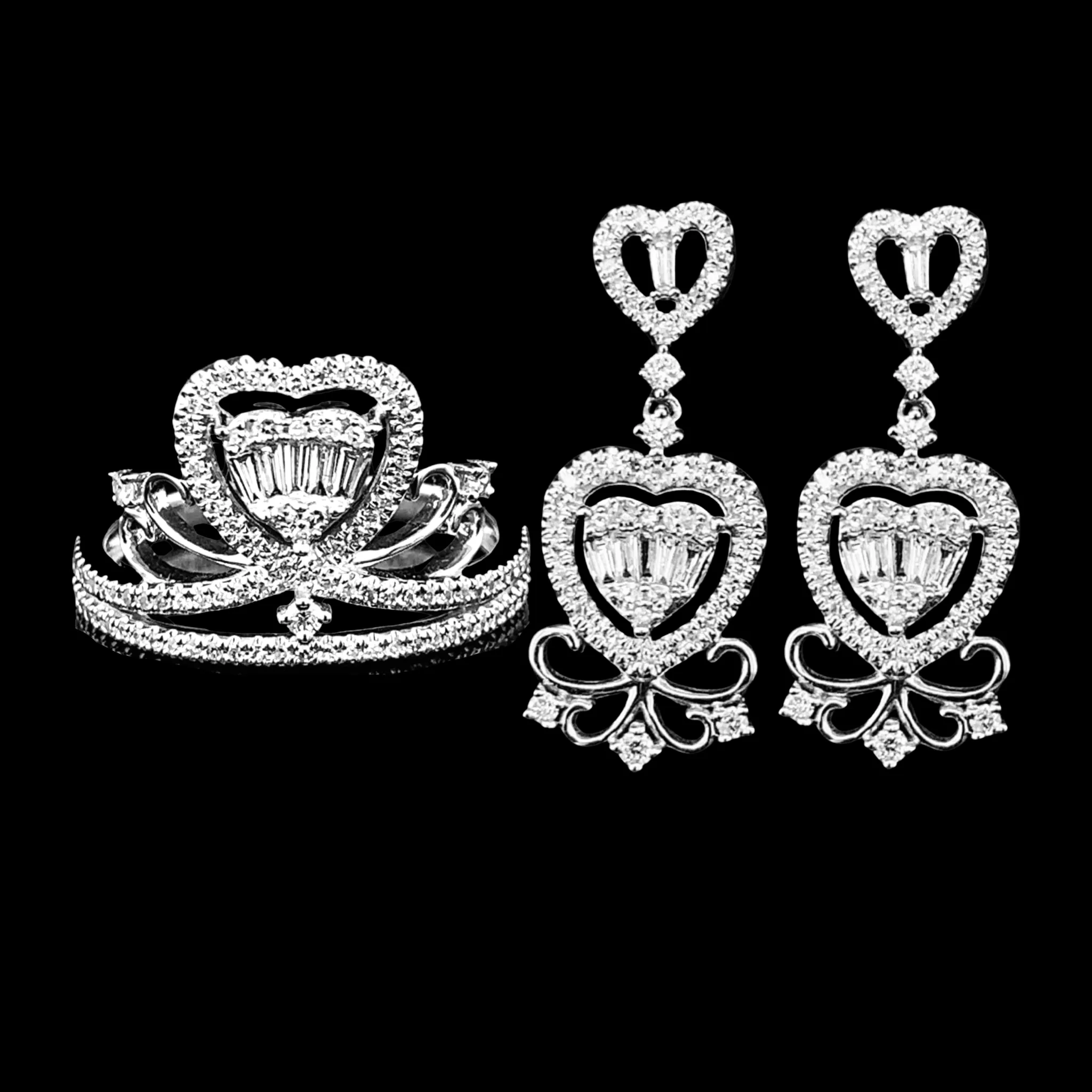 #LVNA2024 | Heart Deco Diamond Jewelry Set 14kt