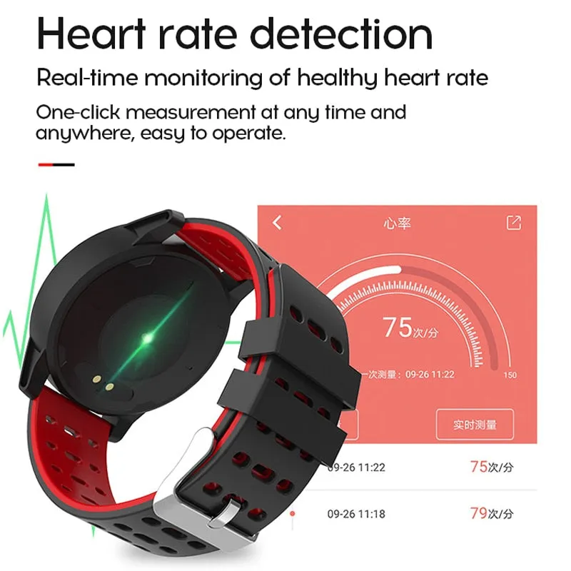 MAFAM Smart Watch Men Women Heart Rate Blood Pressure Oxygen Monitor Fitness Tracker Alarm Reminder Smartwatch Clock Sport Watch