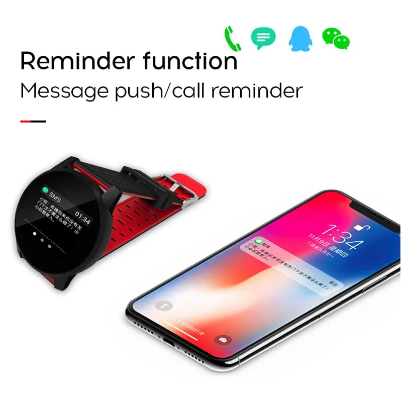 MAFAM Smart Watch Men Women Heart Rate Blood Pressure Oxygen Monitor Fitness Tracker Alarm Reminder Smartwatch Clock Sport Watch