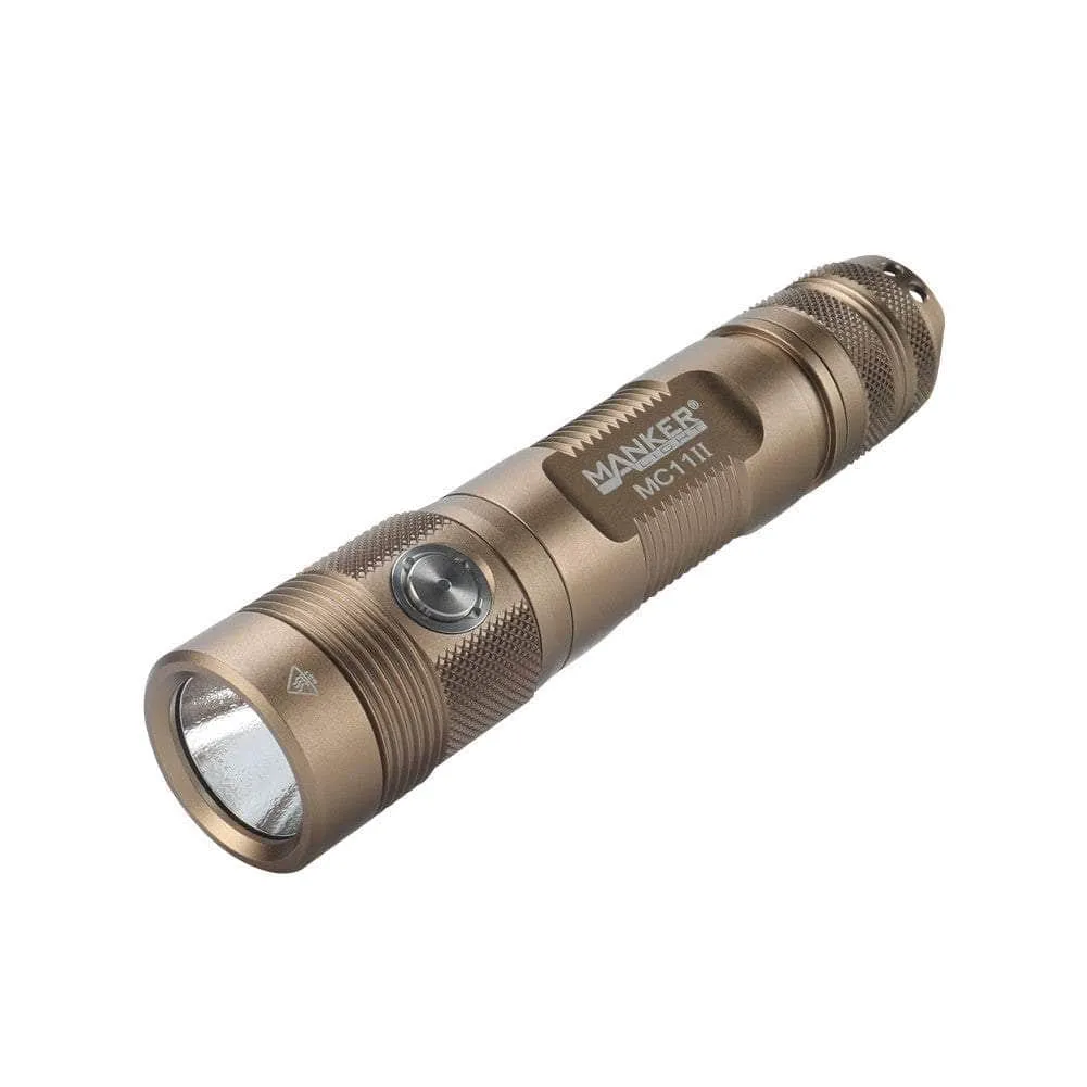 Sure! Here’s an optimized title for the Manker MC11 II:

Powerful Manker MC11 II Compact LED Flashlight - Rechargeable, Lightweight, and Versatile with Multiple Modes

Feel free to adjust or let me know if you need more options!
