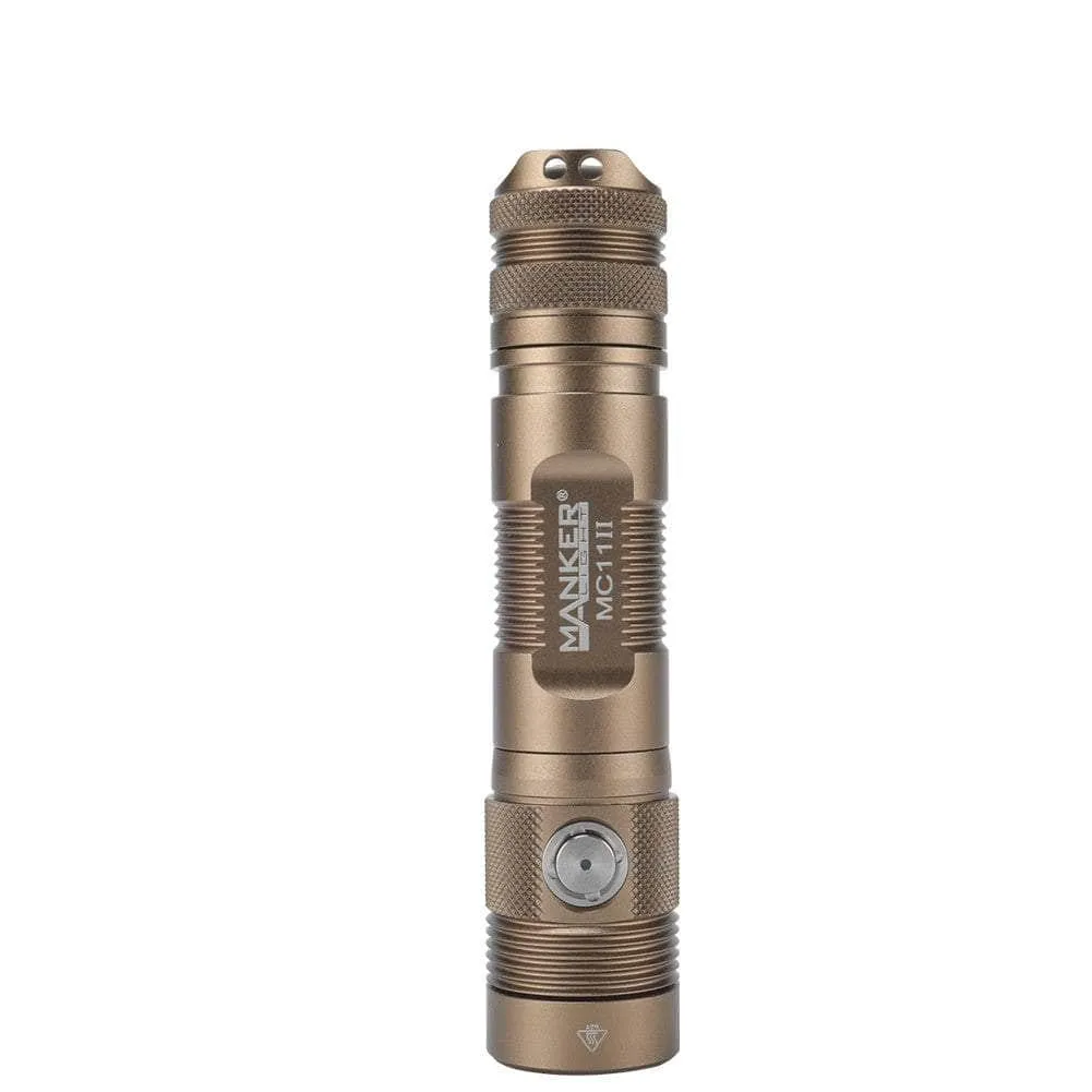 Sure! Here’s an optimized title for the Manker MC11 II:

Powerful Manker MC11 II Compact LED Flashlight - Rechargeable, Lightweight, and Versatile with Multiple Modes

Feel free to adjust or let me know if you need more options!