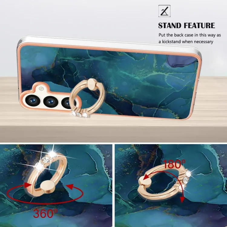 Marble Electroplated Dual-Sided IMD Phone Case with Ring Holder, Series 1