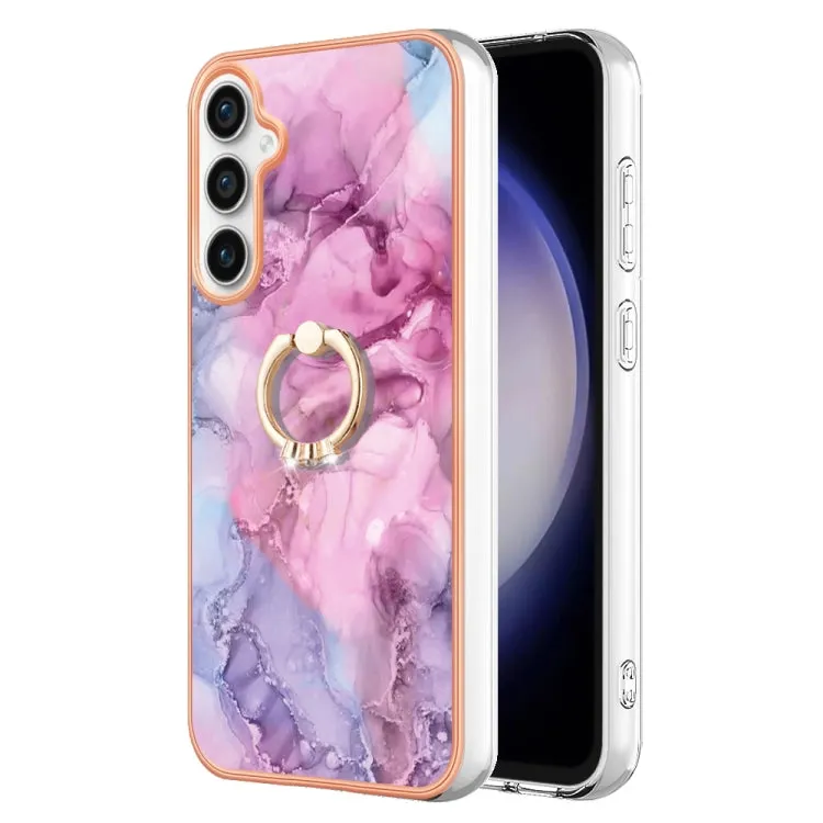 Marble Electroplated Dual-Sided IMD Phone Case with Ring Holder, Series 1
