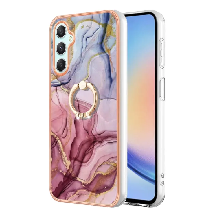 Marble Electroplated Dual-Sided IMD Phone Case with Ring Holder, Series 1