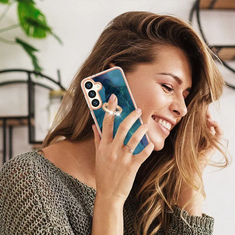 Marble Electroplated Dual-Sided IMD Phone Case with Ring Holder, Series 1