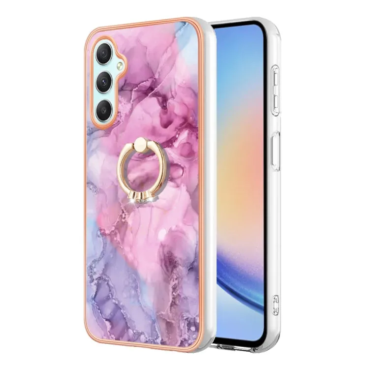 Marble Electroplated Dual-Sided IMD Phone Case with Ring Holder, Series 1