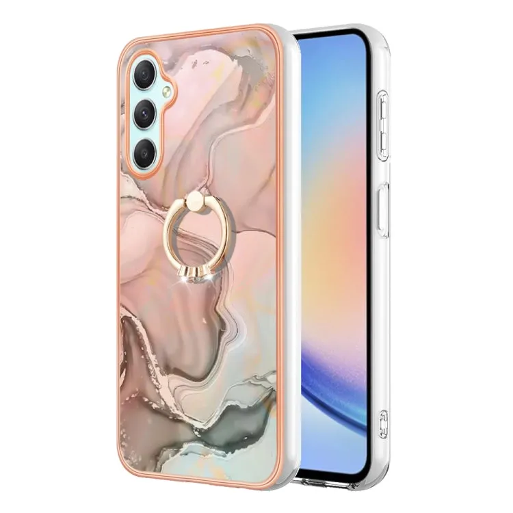 Marble Electroplated Dual-Sided IMD Phone Case with Ring Holder, Series 1