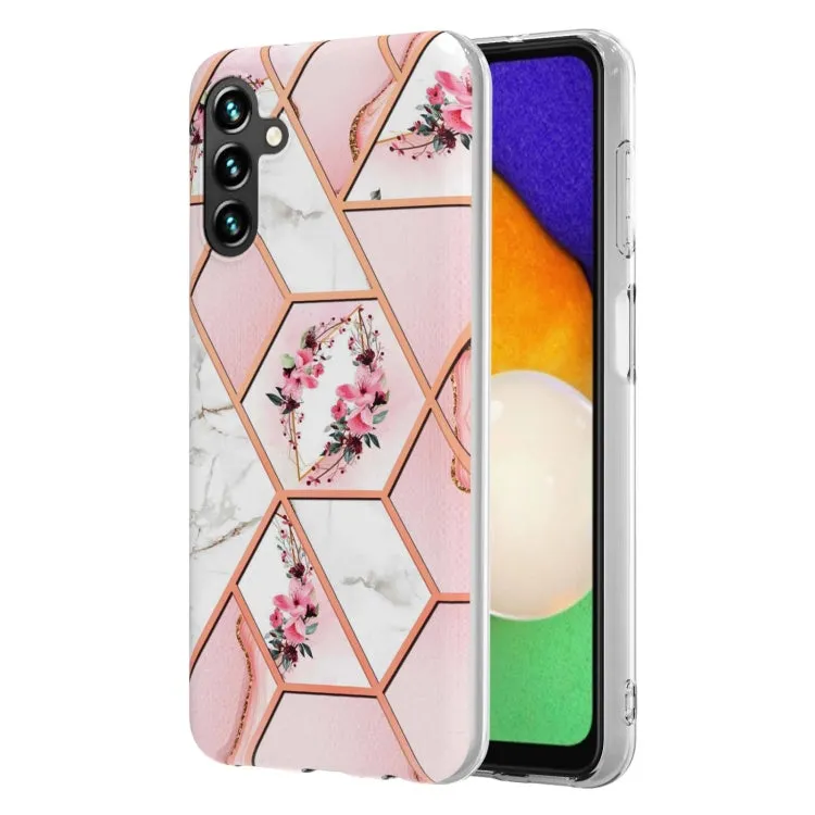 Marble Floral IMD TPU Protective Phone Case for Samsung Galaxy S24 Ultra 5G
