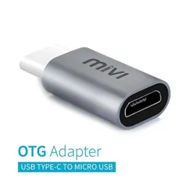 Mivi Type-C to Micro USB OTG adapter For Samsung Galaxy S8/S8Plus, Oneplus 5/3T/3, Xiaomi MI5, Google Pixel X/XL, Nexus 6P/5X, Letv le 1s,More Smartphones and other Type-C OTG supported Devices