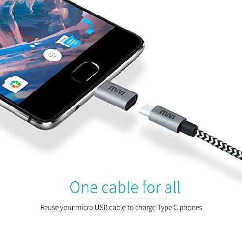 Mivi Type-C to Micro USB OTG adapter For Samsung Galaxy S8/S8Plus, Oneplus 5/3T/3, Xiaomi MI5, Google Pixel X/XL, Nexus 6P/5X, Letv le 1s,More Smartphones and other Type-C OTG supported Devices