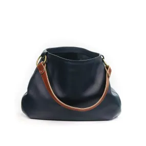 Navy Leather Hobo