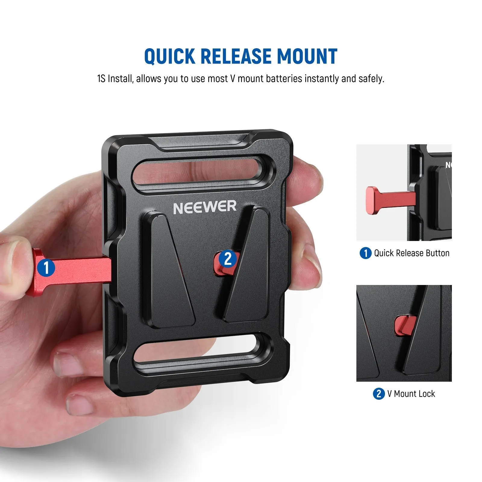 NEEWER PS001 Mini V Mount Battery Plate