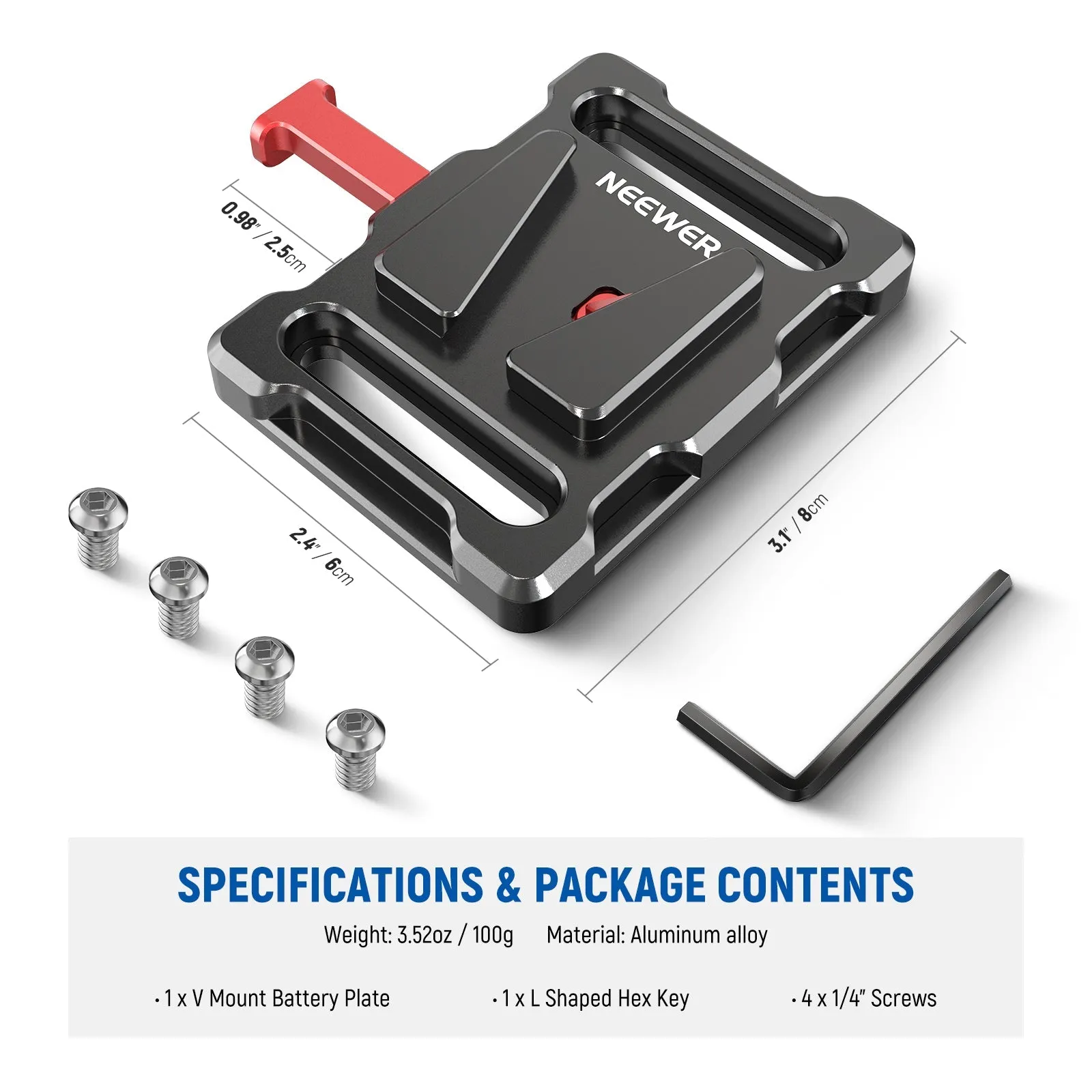 NEEWER PS001 Mini V Mount Battery Plate