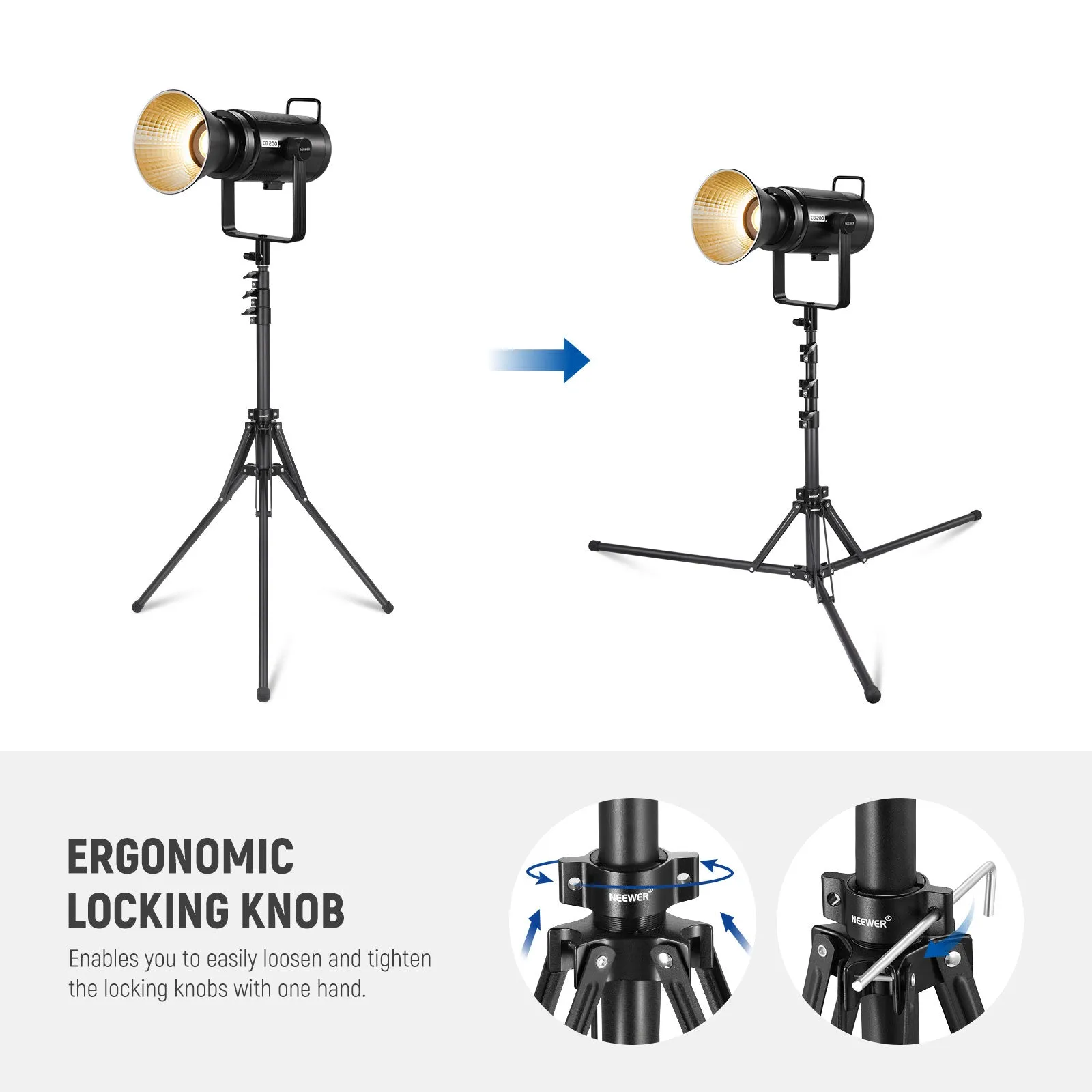 NEEWER ST178R All Metal Foldable Light Stand