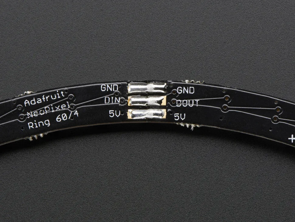 Neopixel 1/4 60 Ring - WS2812 5050 RGB LED with Integrated Drivers