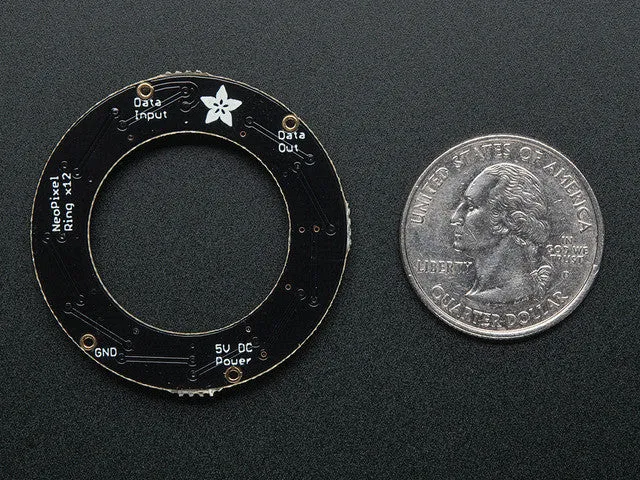 NeoPixel Ring - 12 x WS2812 5050 RGB LED with Integrated Drivers