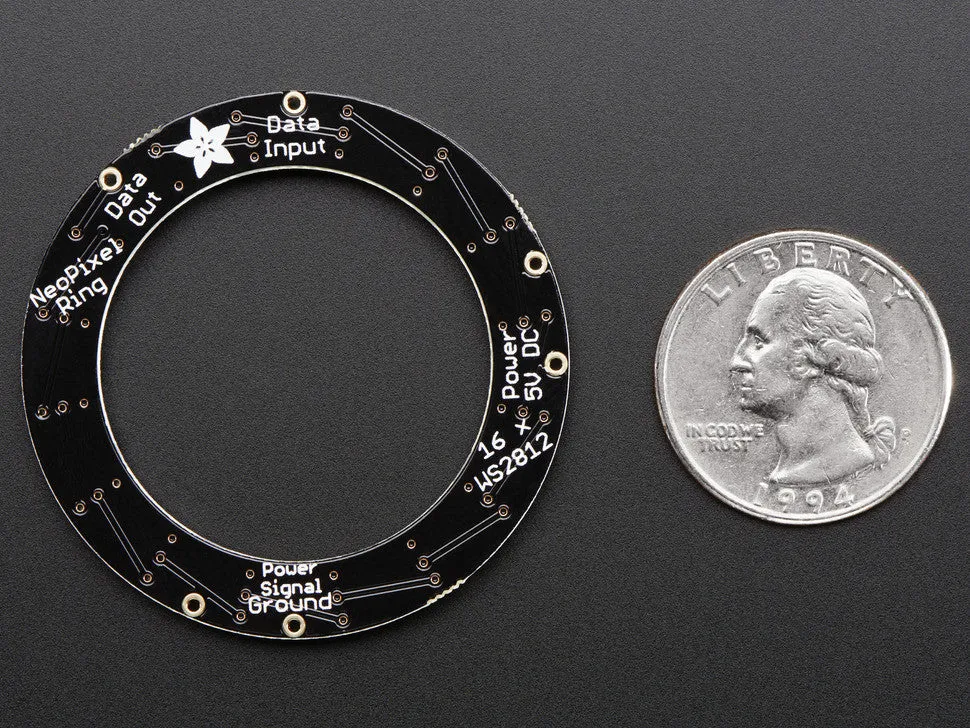 NeoPixel Ring - 16 x WS2812 5050 RGB LED with Integrated Drivers