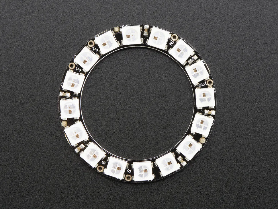 NeoPixel Ring - 16 x WS2812 5050 RGB LED with Integrated Drivers