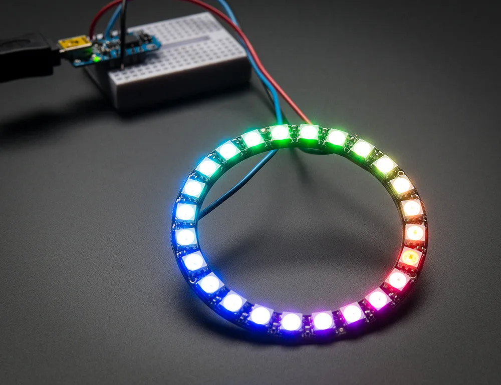 NeoPixel Ring - 24 x WS2812 5050 RGB LED with Integrated Drivers