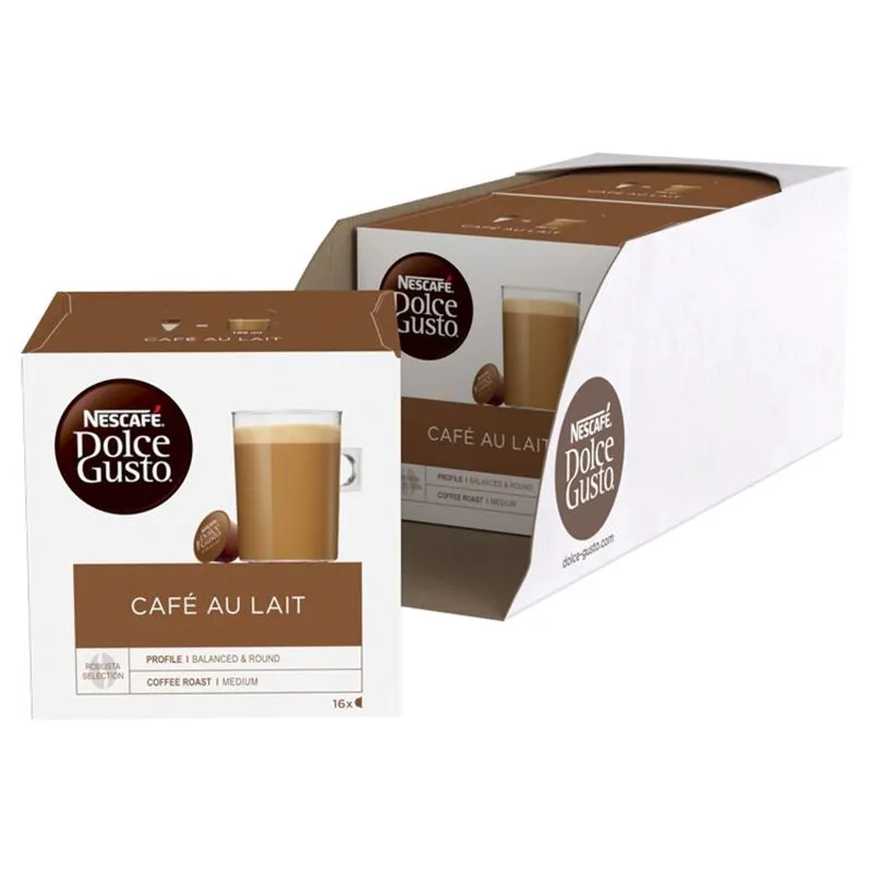 NESCAFÉ Dolce Gusto Café Au Lait coffee pods 16 Pack - Case of 3