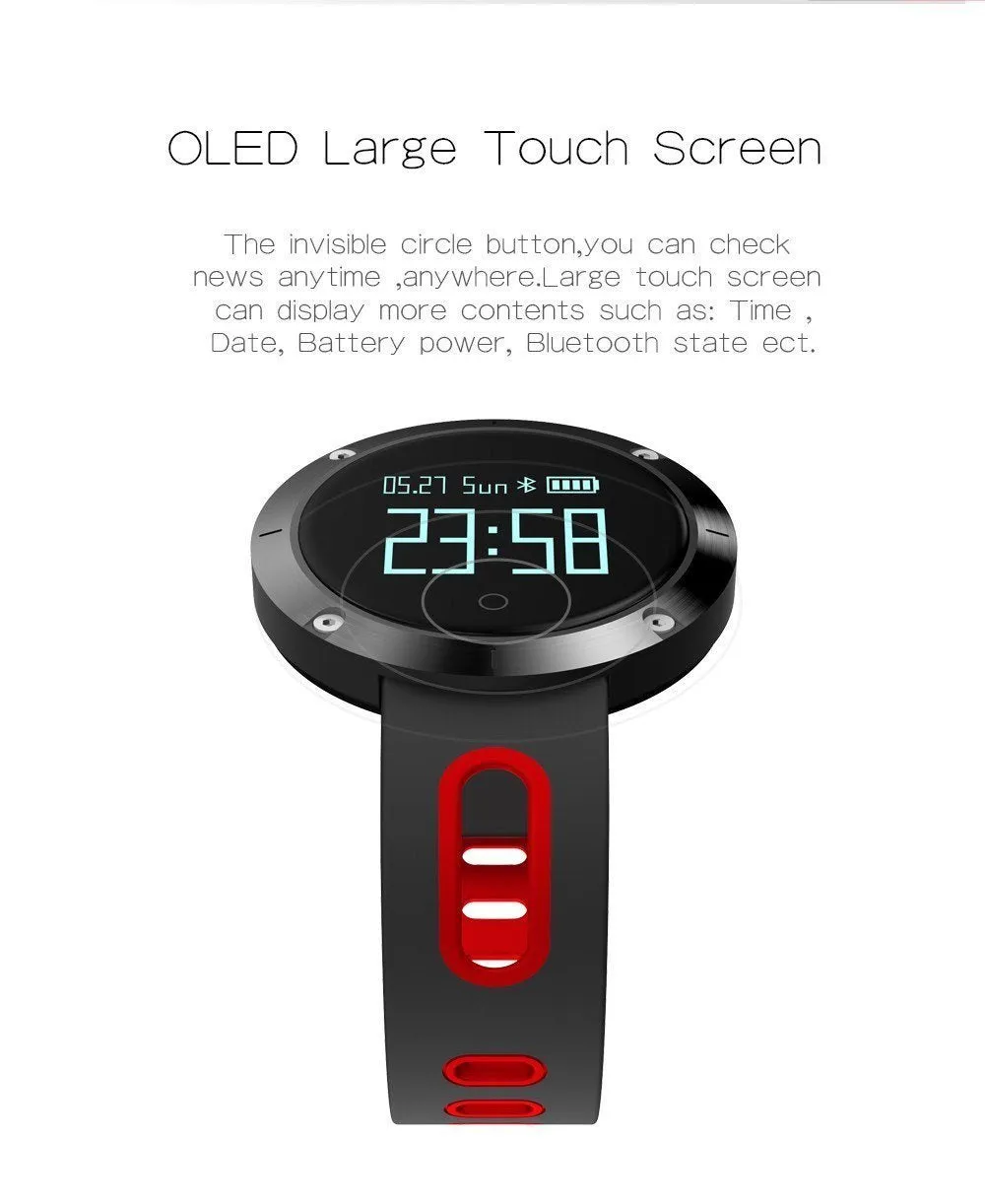 New Bluetooth Heart Rate Smart Wristband with Blood Pressure Monitor Fitness Tracker