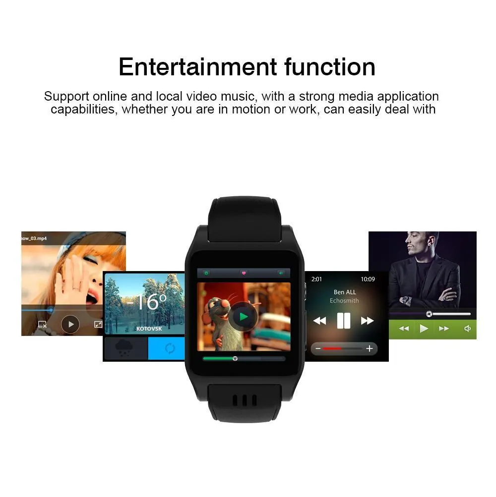 New Casual Bluetooth Smart Watch Android 4.4.2 Camera Support 3G Wifi Single Nano SIM Card