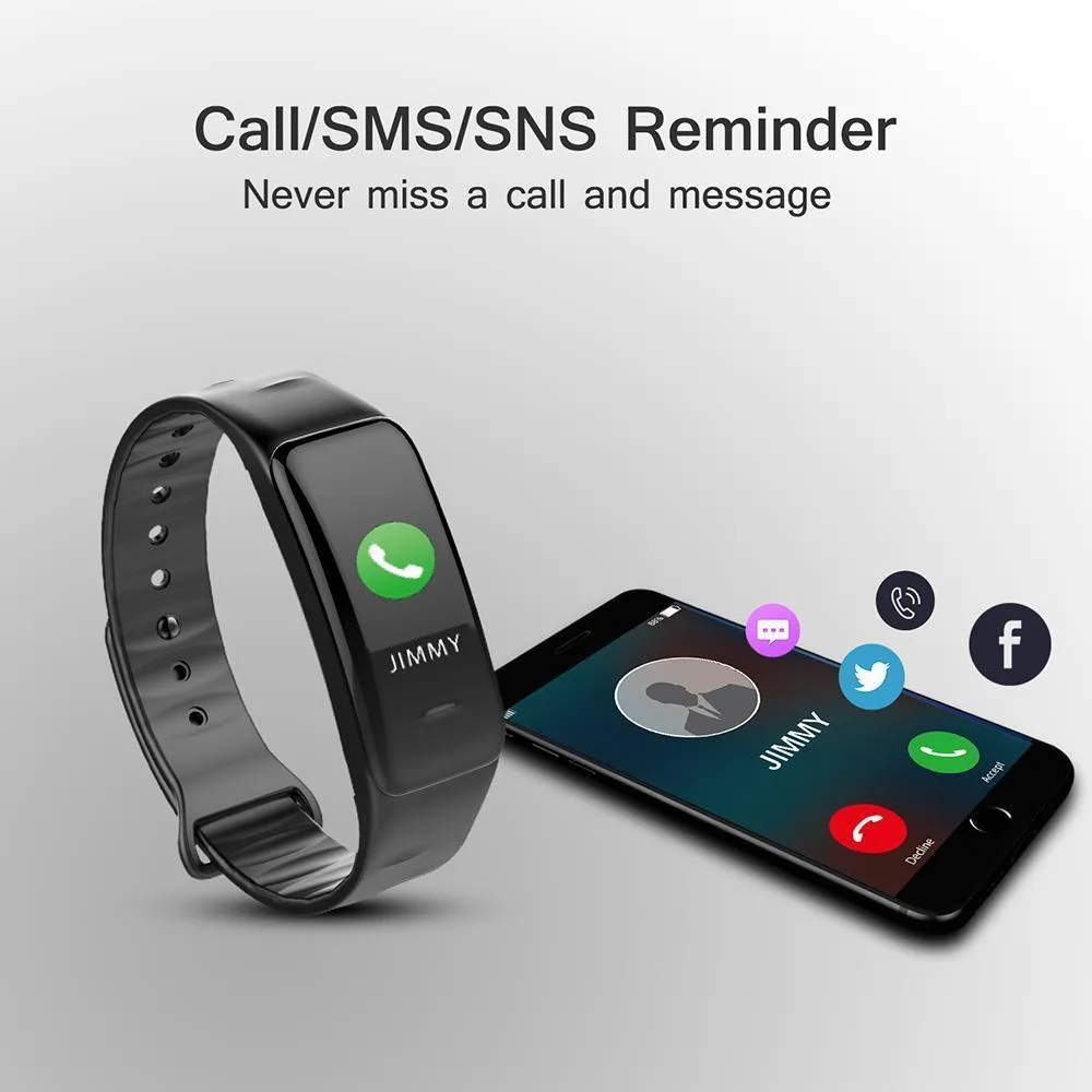 New Colour IPS Screen Smart Band wrist Bracelet Wristband Heart Rate Monitor Waterproof Bluetooth Smartband for IOS Android Windows
