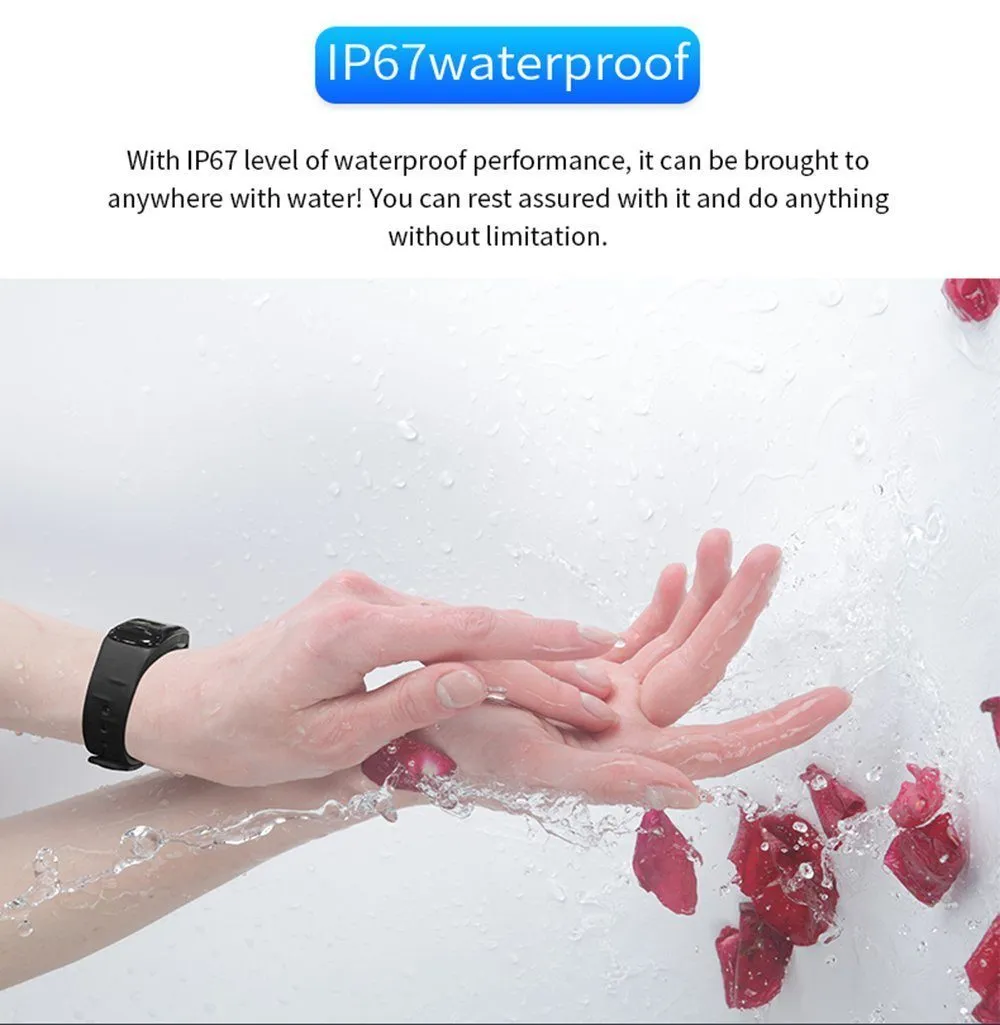 New Colour IPS Screen Smart Band wrist Bracelet Wristband Heart Rate Monitor Waterproof Bluetooth Smartband for IOS Android Windows