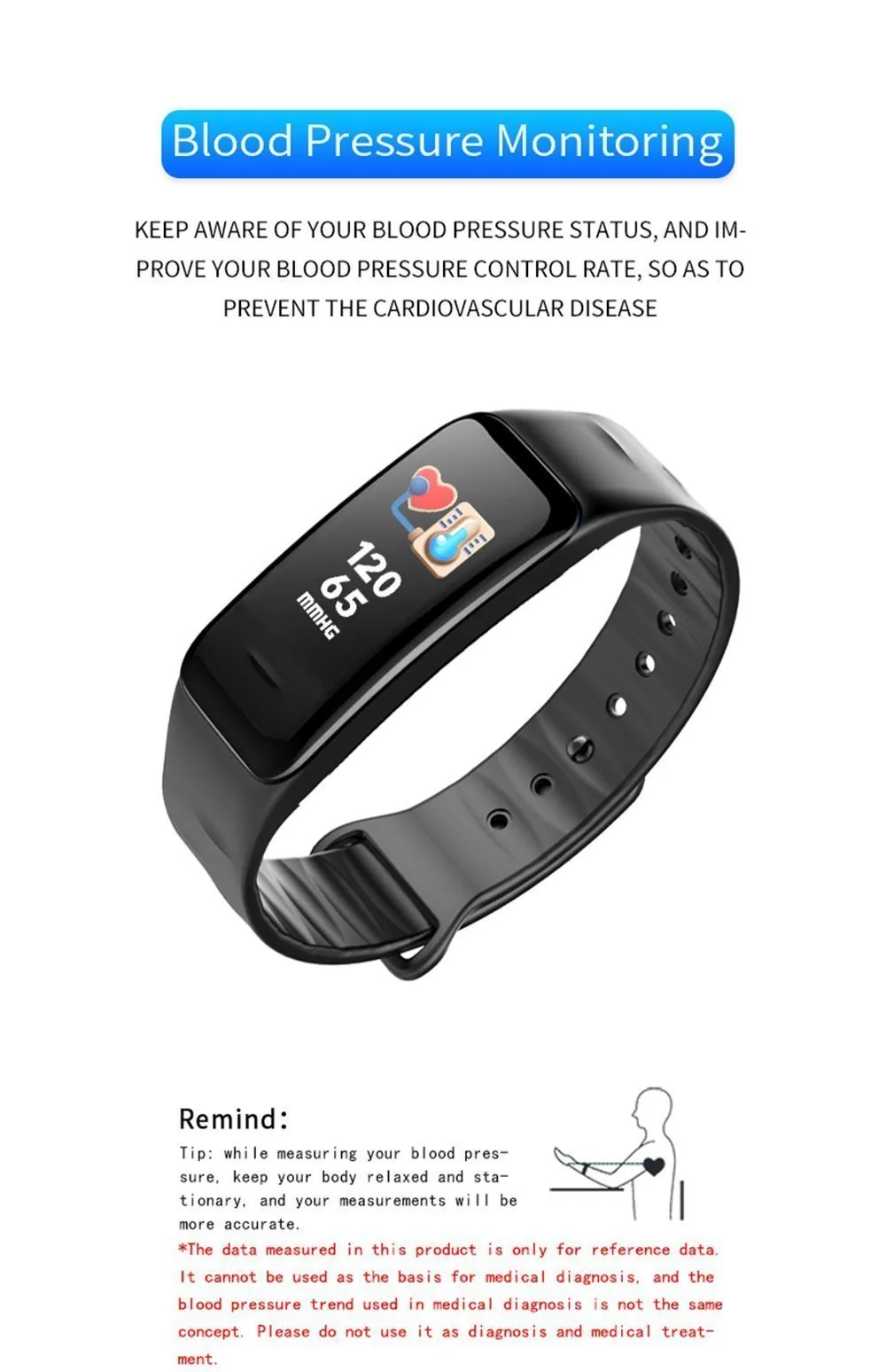 New Colour IPS Screen Smart Band wrist Bracelet Wristband Heart Rate Monitor Waterproof Bluetooth Smartband for IOS Android Windows
