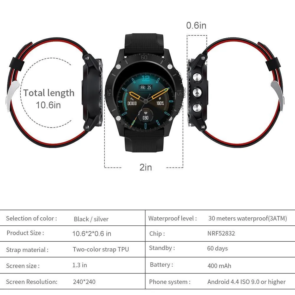 New Heart Rate Fitness Tracker Outdoor Sport Smartwatch For iPhone Android Xiaomi