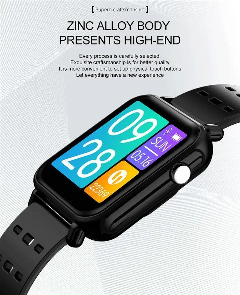 New IP67 Waterproof Slim Smart Watch Heart Rate Blood Pressure Oxygen Monitor Fitness Tracker For iOS Android
