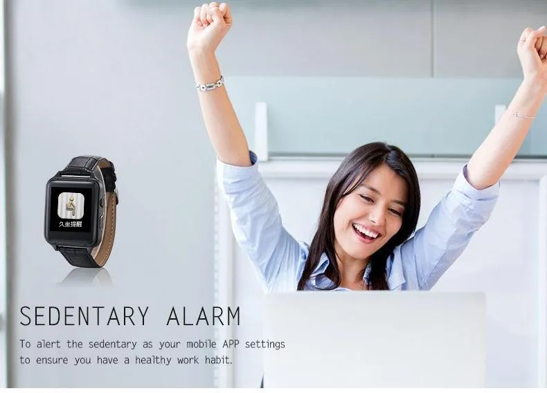 New Leather Band Bluetooth Smart Watch With Gesture Control Heart Rate Monitor Anti-Lost 30W Camera For iPhone Android