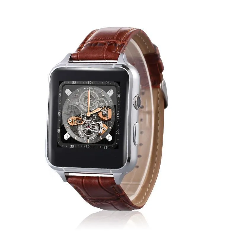 New Leather Band Bluetooth Smart Watch With Gesture Control Heart Rate Monitor Anti-Lost 30W Camera For iPhone Android
