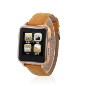 New Leather Band Bluetooth Smart Watch With Gesture Control Heart Rate Monitor Anti-Lost 30W Camera For iPhone Android