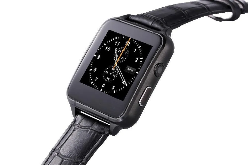 New Leather Band Bluetooth Smart Watch With Gesture Control Heart Rate Monitor Anti-Lost 30W Camera For iPhone Android