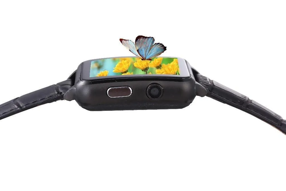 New Leather Band Bluetooth Smart Watch With Gesture Control Heart Rate Monitor Anti-Lost 30W Camera For iPhone Android