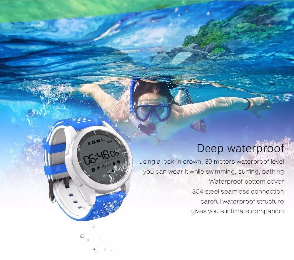New Outdoor Altitude Meter Smart Watch with Waterproof Pedometer Fitness Tracker Wristwatch for IOS Androids
