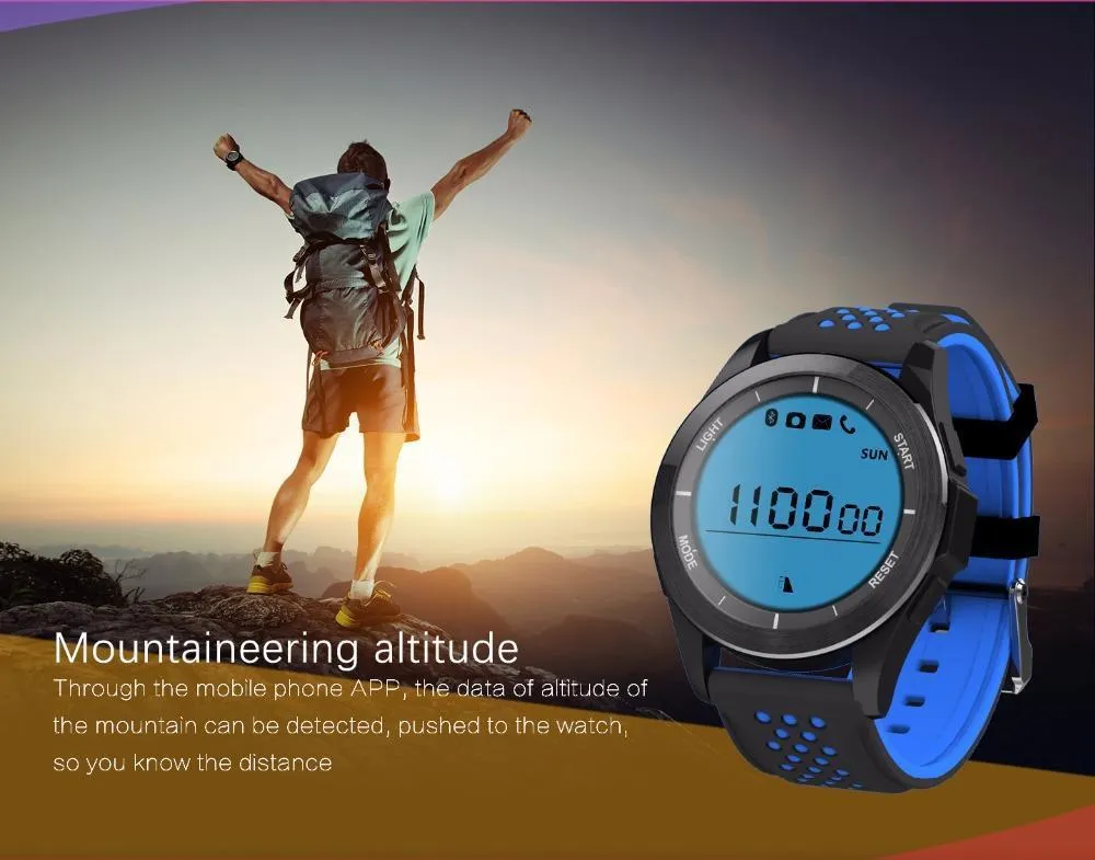 New Outdoor Altitude Meter Smart Watch with Waterproof Pedometer Fitness Tracker Wristwatch for IOS Androids